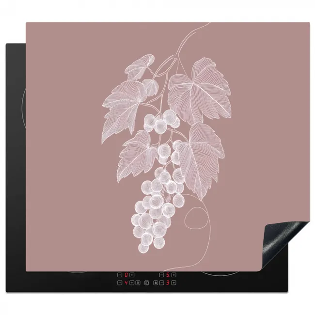 Tros - Druiven - Illustratie - Bladeren Inductie beschermer vinyl 3mm middel -3d