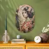 Kimono - Vrouw - kersenbomen Wandcirkel Ovaal Forex klein -sfeer2