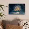 Levensboom - Nacht - Donker - Blauw canvas 2cm klein -sfeer1
