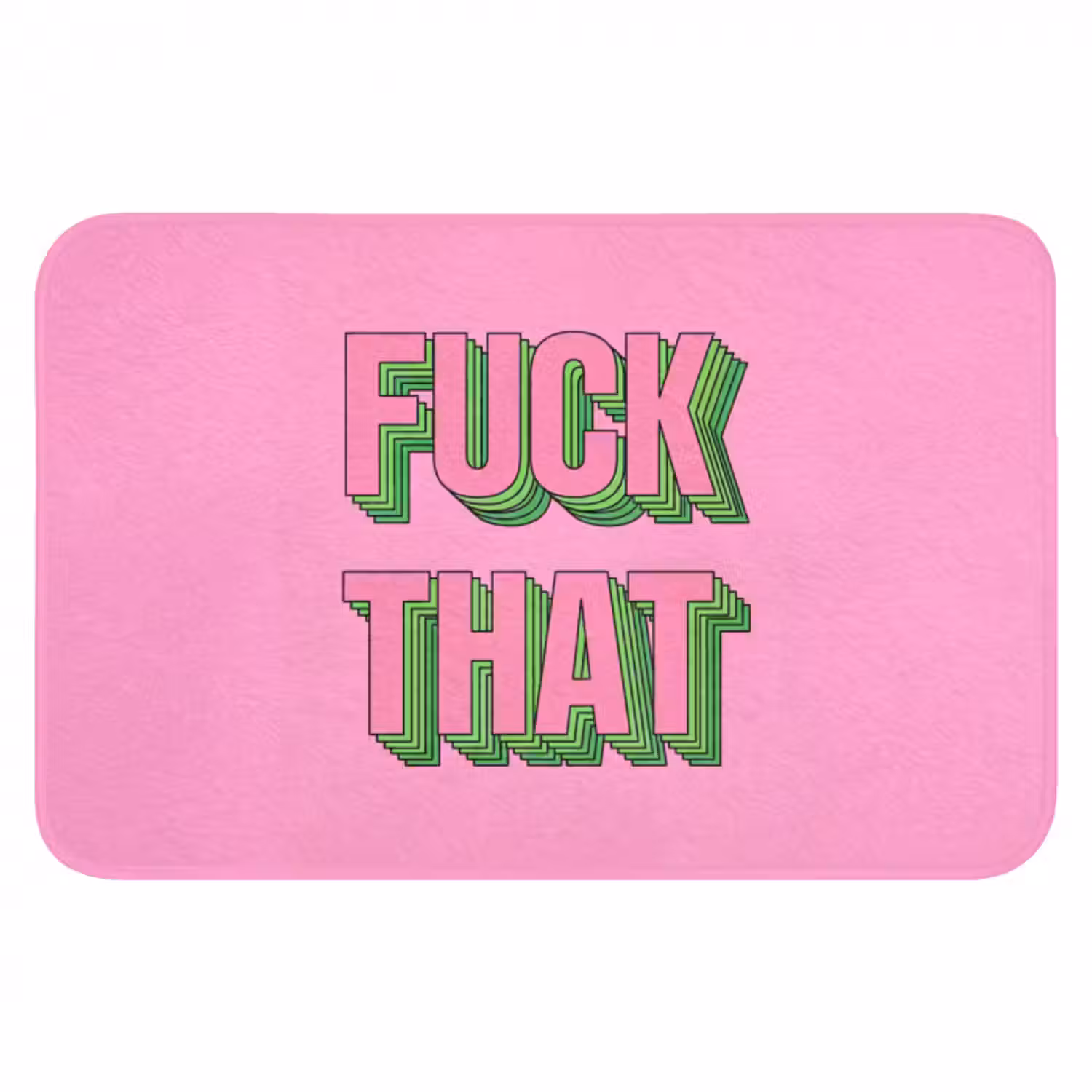 WC Vorleger - Text - Fettdruck - Rosa
