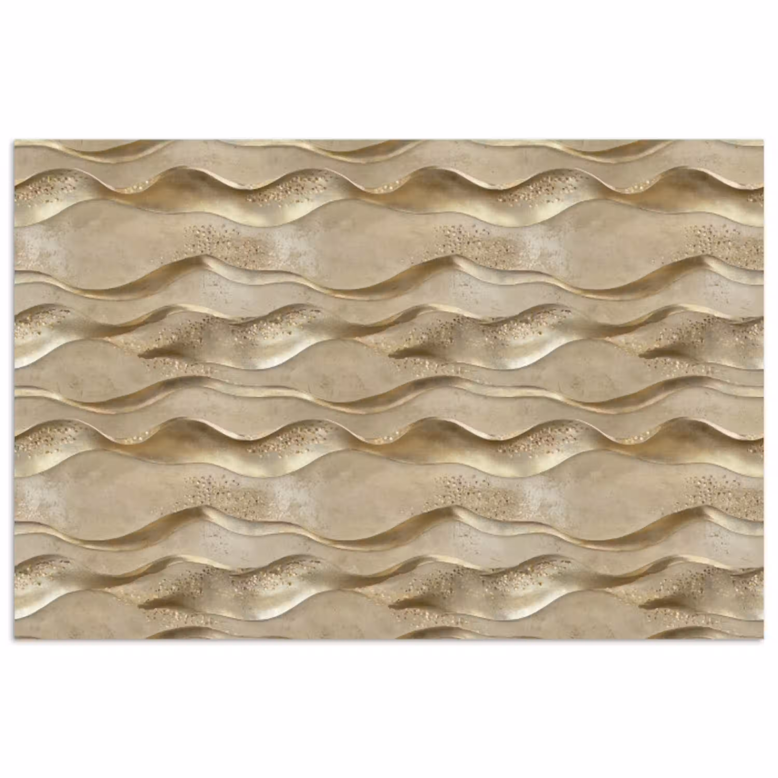 Golven - Patroon - Goud poster papier klein 62 -3d