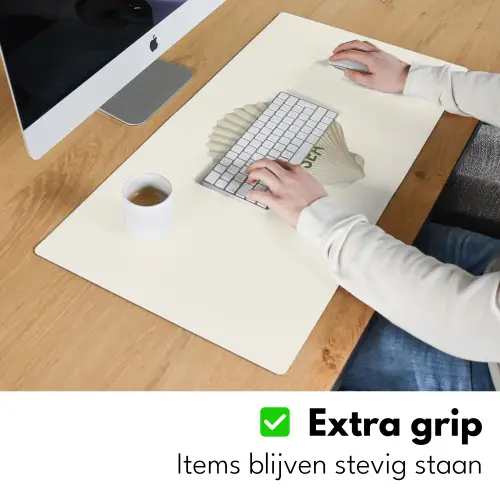 Schelp - Quote - Groen Muismat XXL klein -sfeer3
