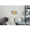 Stroken - Blauw - Patroon - Abstract Muursticker klein -slaapkamer