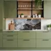 Marmer - Abstract - Goud - Grijs keuken achterwand 2 middel -sfeer3