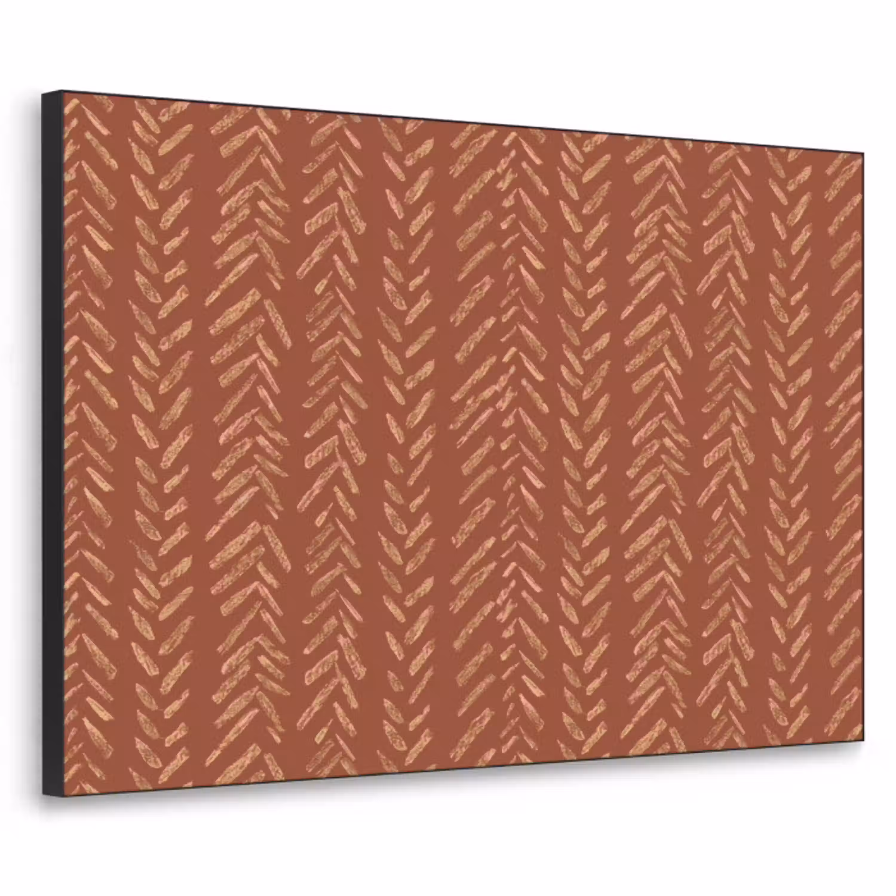 Terracotta - Visgraat - Ambachtelijk - Patroon Textielframe zwart klein 947 -3d