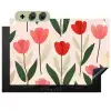 Tulpen - Modern - Roze Inductie beschemer met haakjes klein -3d