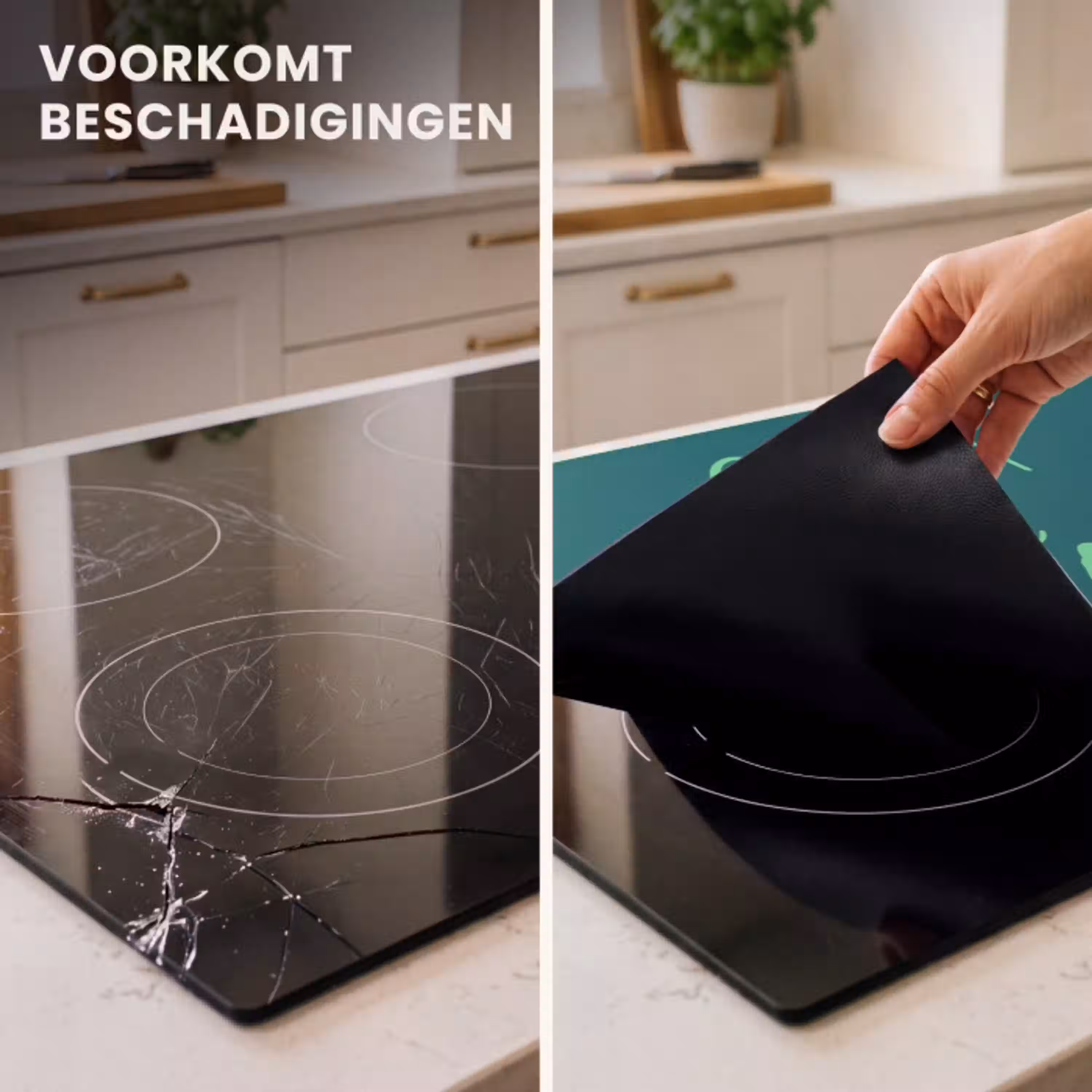 c'est la fucking vie - Groen - Handgeschreven Inductie beschermer vinyl 3mm klein -sfeer1