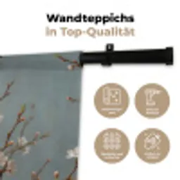 Botanisch - Stilleven - Blauw Wandkleed katoen klein -tsfeer2_DE
