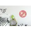 Duiven - Wit - Sierlijk Wandcirkel aluminium klein -kinderkamer