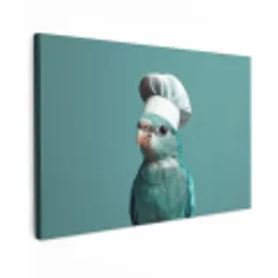 Parkiet - Vogel - Koksmuts - Cute Tuinposter op houten frame 2 cm dik klein -3d