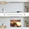 Schotse hooglander - Zon - Horizon - Koe - Dieren keuken achterwand spatscherm klein -voor_na_NL