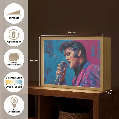 Zingende man - Glitterjas - Microfoon Light Box met batterij (Wandlamp) middel -USP_websiteoverzichtNL