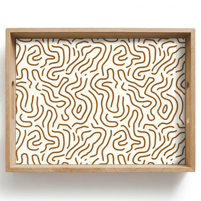 Minimalistisch - Patroon - Terracotta Dienblad Rechthoek middel 911 -z3d_shopping
