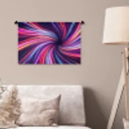 Abstract - Swirl - Futuristic - Neon Wandkleed katoen klein -sfeer4