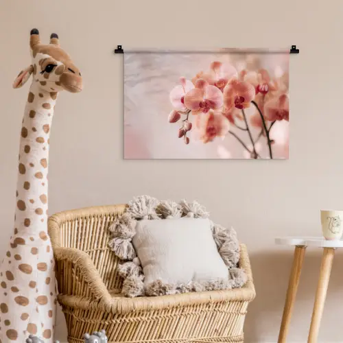 Orchidee - Bloemen - Roze - Bloemblaadjes Wandkleed katoen klein -wsfeer5_kind