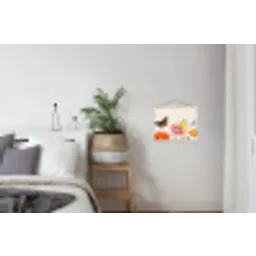 Vlinders - Klaprozen - Illustratie - Kleurrijk textielposter latten blank klein -woonkamer