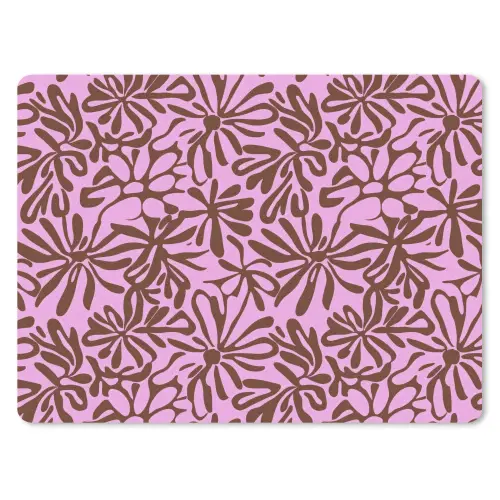 Organisch - Patroon - Roze muismat rubber klein 262 -3d