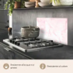 Marmer - Wit - Roze - Chic - Marmerlook keuken achterwand spatscherm klein -usp_IT