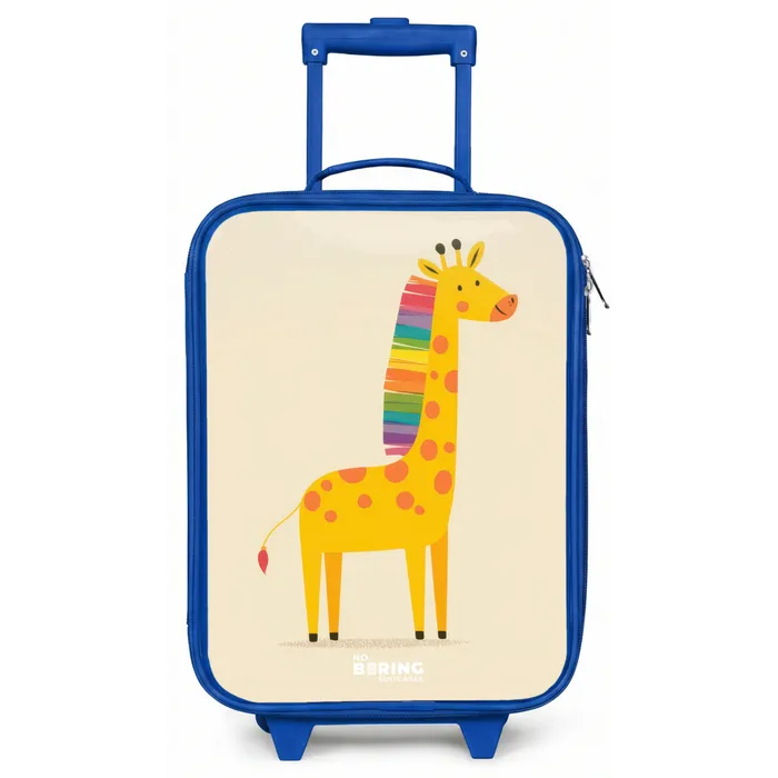 Giraffe - Dier - Kleurrijk Kinderkoffer - Blauw klein -zz3dotto