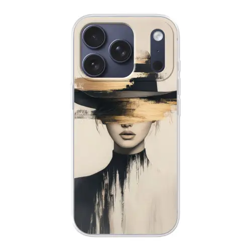 Vrouw - Hoed - Verf Telefoonhoesje iPhone 17 Pro klein -3d