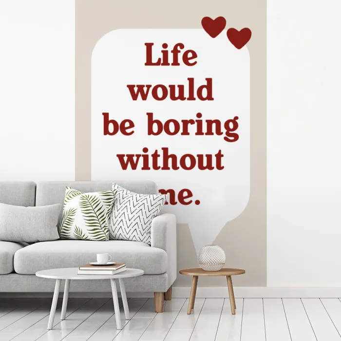 Quote - Tekstballon - Hartjes fotobehang vinyl groot -woonkamer