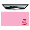Yes you can do it - Rood - Roze Muismat XXL klein -zzz3d
