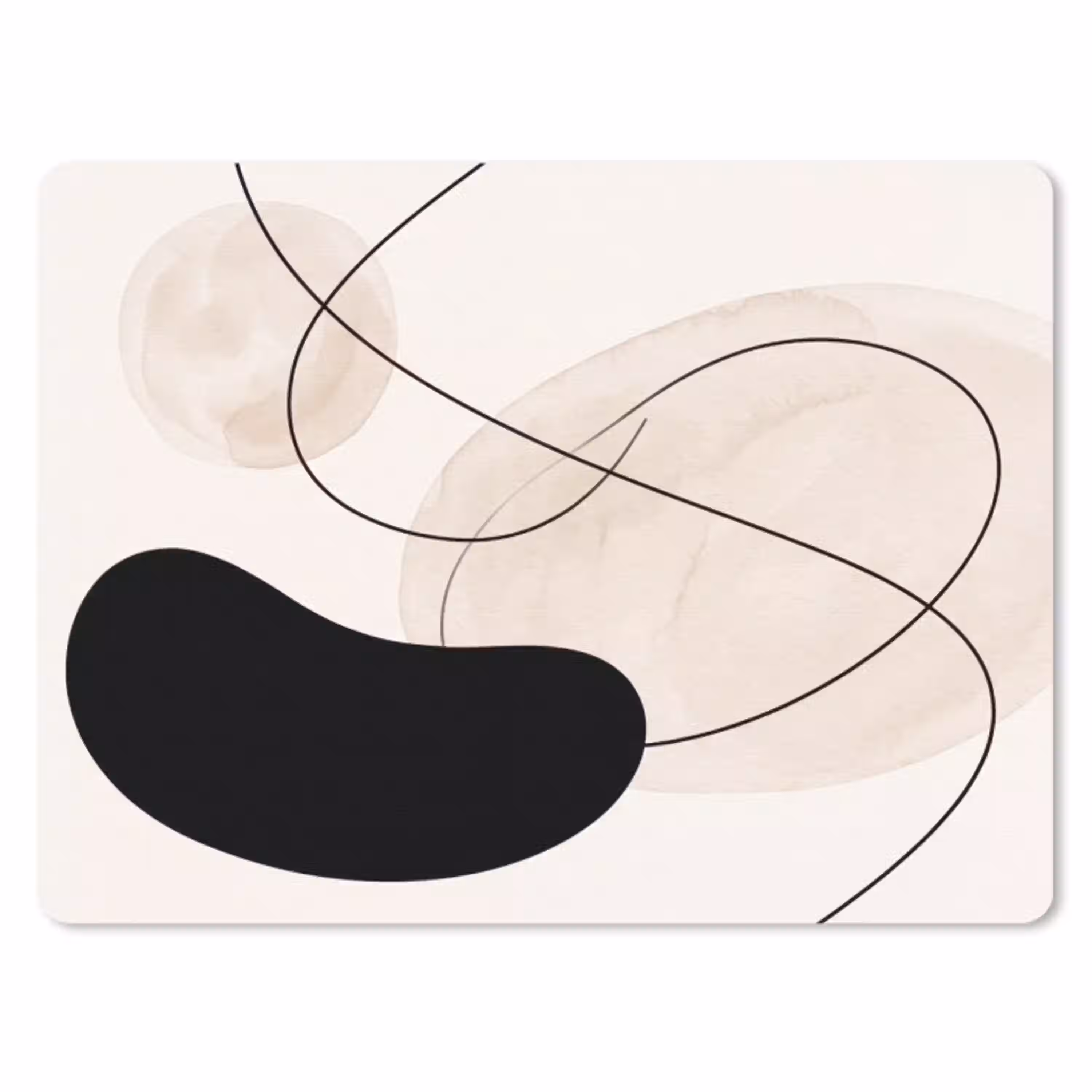 Abstract - Vormen - Kunst muismat rubber klein -3d