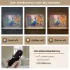 Pauw - Dieren - Schilderij - Regenboog Light Box met batterij (Wandlamp) middel -USP_lichtkleurNL