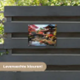 Japanse Tuin in de Herfst tuinposter los doek klein -sfeer3
