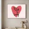Hart - Rood - Valentijn Textielframe zwart klein -sfeer2