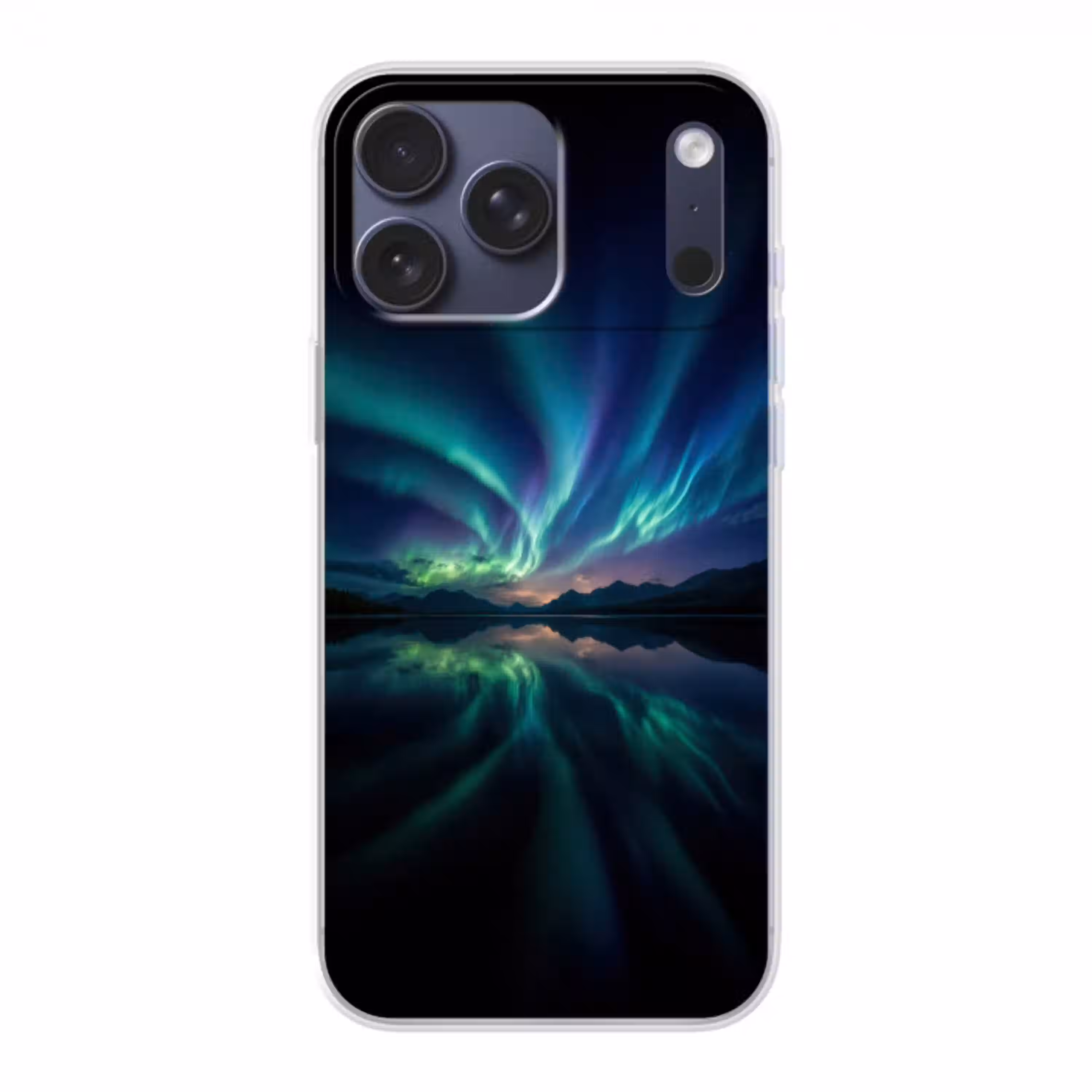 Noorderlicht - Kleurrijk - Bergmeer Telefoonhoesje iPhone 17 Pro Max klein -3d