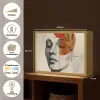 Gezicht - Cirkels - Kunst - Modern Light Box met batterij (Wandlamp) middel -USP_websiteoverzichtNL