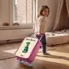 Dino - Dier - Blauw - Groen Kinderkoffer - Roze klein -sfeer1
