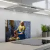 Melkmeisje - Delfts Blauw - Vermeer - Schilderij - Oude meesters keuken achterwand spatscherm klein -3d_schuin