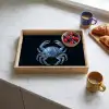 Krab - Delfts blauw - Dieren Dienblad Rechthoek middel -sfeer2