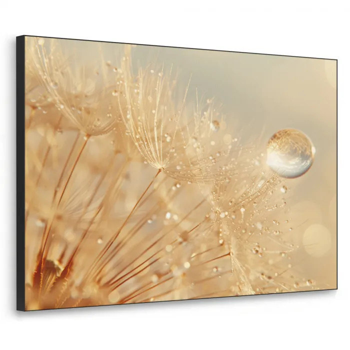 Paardenbloem - Water - Natuur - Planten - Modern Textielframe zwart klein -3d