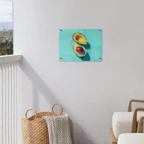 Avocado - Groen - Pit - Schaduw tuinposter los doek klein -sfeer8