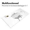 Lelies - Elegant - Zwart - Wit Muismat XXL klein -sfeer4