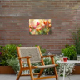 Tulpen - Sprookjesachtig - Kleurrijk Tuinposter op houten frame 2 cm dik klein -sfeer3