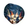 Winter - Gnooms - Eekhoorns - Meerkleurig Wandcirkel Organisch Forex 3mm klein -3d