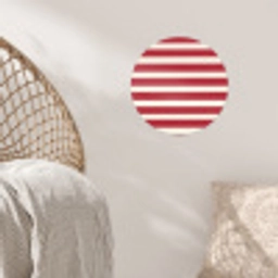 Strepen - Patroon - Rood Wandcirkel behangsticker klein 186 -sfeer4