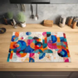 Kunst - Geometrisch - Abstract - Kleurrijk Inductie beschermer vinyl 3mm klein -sfeer5