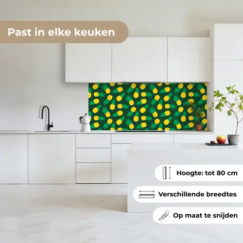 Donkergroen - Ananas - Bladeren keuken achterwand 2 middel 871 -sfeer4_NL