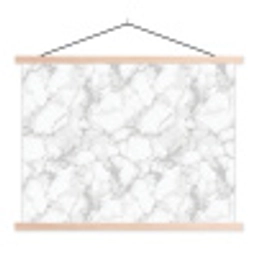 Wit - Marmer - Grijs textielposter latten blank klein 122 -3d