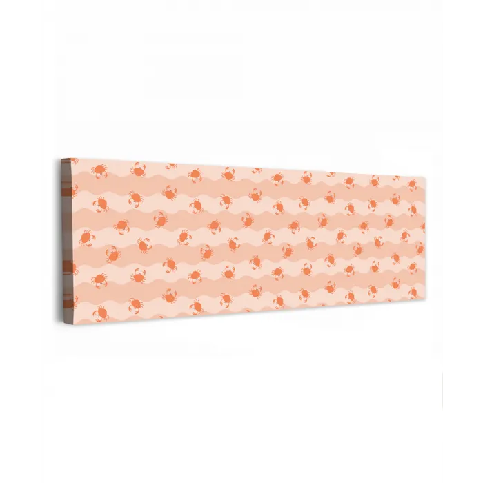 Zee - Dieren - Roze - Krab canvas 2cm klein 828 -z3d