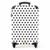 Symmetrisch geplaatste zwarte stippen over een witte achtergrond NBS - Handbagage koffer - Volwassenen Unisex middel -productfoto_recht