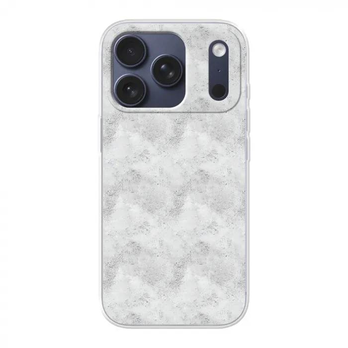 Lichtgrijs - Ruw - Subtiel Telefoonhoesje iPhone 17 Pro klein 878 -3d