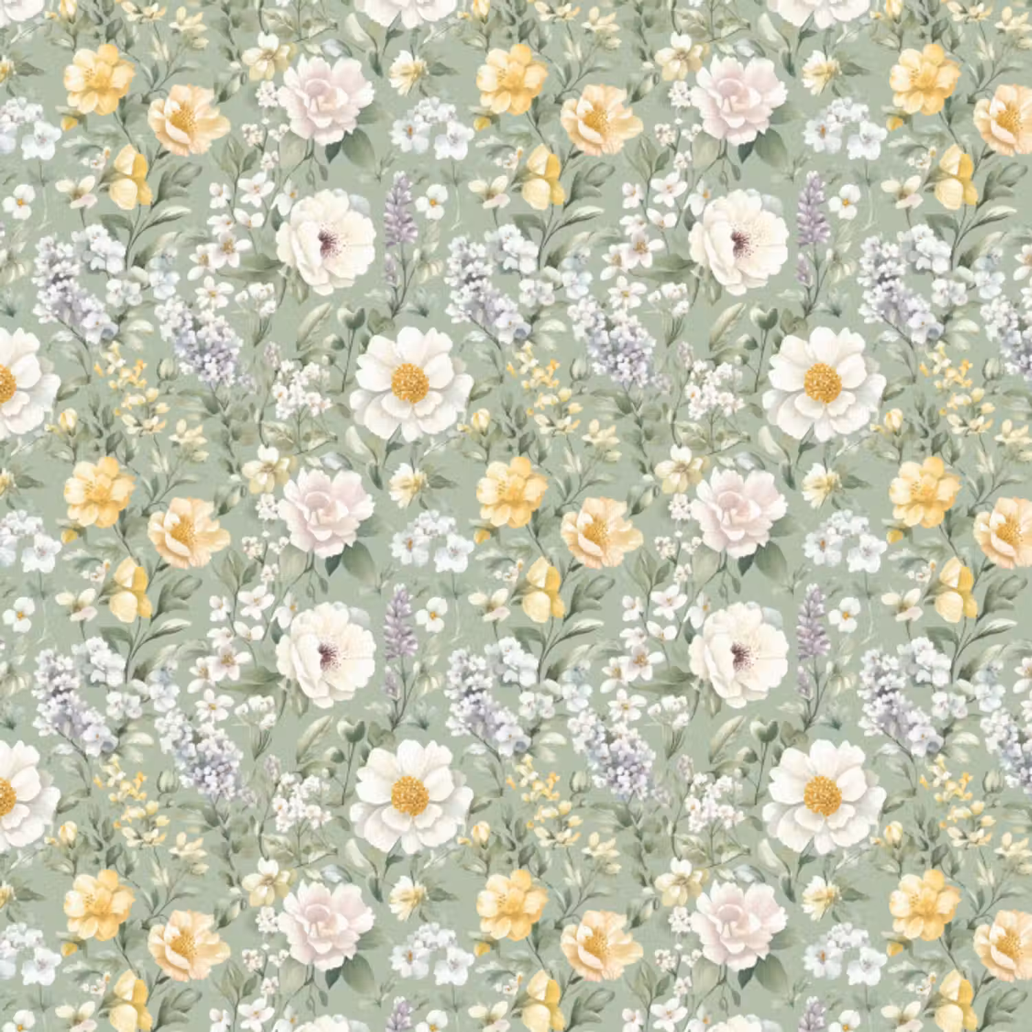 Behang - Klassiek - Bloemenpatroon - Kleurrijk