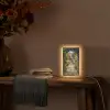 Doorkijk - Bloemen - Poort - Stenen Light Box met kabel (Tafellamp) klein -sfeer4