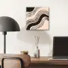 Golven - Zwart - Zandkleur aluminium wit klein -sfeer5